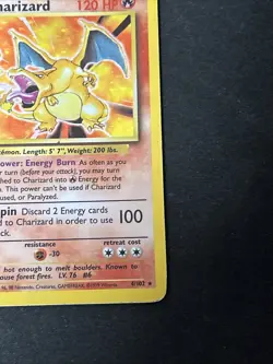Charizard 4/102 Base Set Holo Unlimited 1999 English HEAVY PLAY Pokemon - Image 5
