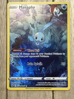 Pokemon TCG - Manaphy - GG06/GG70 Crown Zenith - Galarian Gallery Holo Rare - Image 1