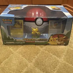 Factory Sealed Pokemon Pikachu & Eevee Poke Ball Collection Box 5x Packs 2018 - Image 1