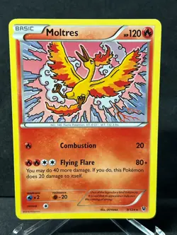 Moltres 9/124 XY Fates Collide Non Holo Rare Pokemon Near Mint - Image 1