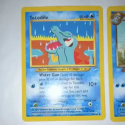 Pokemon TCG Totodile 85/105 & Dark Croconaw 32/105 Lot 2 Neo 2000 Eng - Image 2