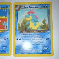 Pokemon TCG Totodile 85/105 & Dark Croconaw 32/105 Lot 2 Neo 2000 Eng - Image 3