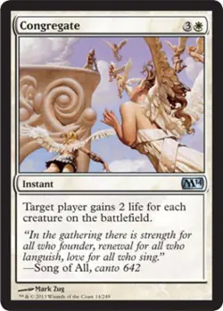 Congregate - Light Play MTG Magic 2014 Core Set - Image 1