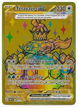 Terapagos ex 180/131 2025 Pokemon Prismatic Evolutions Holo Hyper Rare - Image 1