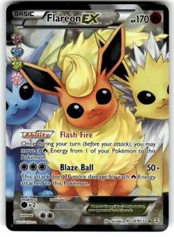 The Pokemon Company Flareon EX RC28/RC32 Full Art Holo Ultra Rare 2016 - Image 1