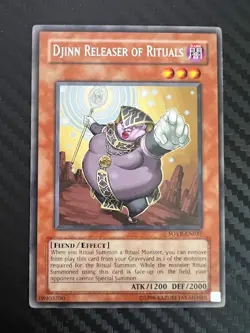 Yugioh Djinn Releaser of Rituals SOVR-EN037 Unlimited Edition Rare LP - Image 1