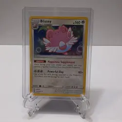 2018 POKEMON TCG Blissey 153/214 Lost Thunder 2018 COSMOS HOLO SWIRL!! - Image 1