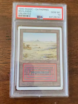 MTG Badlands Unlimited PSA 10 Graded Dual Land - Image 1
