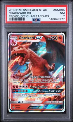 CHARIZARD GX PROMO-D/P CHARIZARD-GX - Pokemon SM Promos #SM195 PSA 7.0 - Image 1