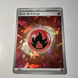 The Pokemon Company Basic Fire Energy 010 SVE Cracked Ice Holo Eng - Image 1