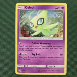 HD WHOLE SWIRL 🌀💫 NM Celebi SM224 Cosmos Holo SM Black Star Promo Pokemon Card - Image 2