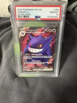 2024 POKEMON TEF EN-TEMPORAL FORCES #193 GENGAR ex ULTRA RARE PSA10 - Image 1