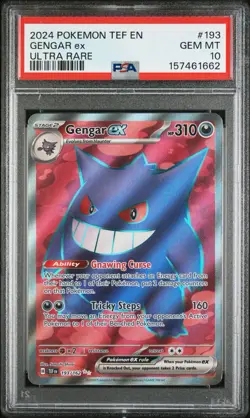 2024 POKEMON TEF EN-TEMPORAL FORCES #193 GENGAR ex ULTRA RARE PSA10 - Image 5