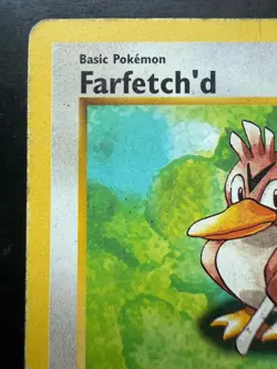 Pokemon Grey Stamp 1st Edition Shadowless Farfetch'd 21/102 (HP) - Image 2