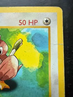 Pokemon Grey Stamp 1st Edition Shadowless Farfetch'd 21/102 (HP) - Image 3
