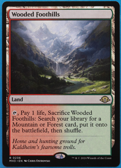 Wooded Foothills Modern Horizons 3 MINT Land Rare MTG CARD (ID# 503194) ABUGames - Image 1