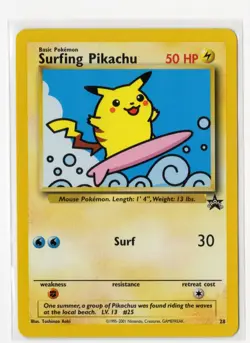 Pokemon Surfing Pikachu Promo WoTC Promo 28/53 NM WOTC Vintage - Image 1