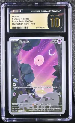 🌙 POP 3 🔥 | CGC PRISTINE 10 👑 | Munna #116/086 💎 | Black Bolt 2025 IR - Image 1