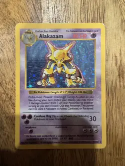 Alakazam #1 / 102 Base Set SHADOWLESS Holo - LP - Pokemon 1999 TCG WOTC Vintage - Image 1