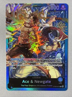 One Piece - Ace & Newgate ST22-001 NM - Blue Leader (1 Card) - Image 2