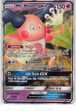 Mr. Mime GX 67/181 Holo Rare GX Team Up Pokemon NM - Image 1