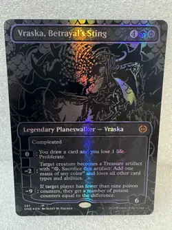MTG English Vraska, Betrayal's Sting (Oil Slick Raised Foil) NM Foil - Image 1