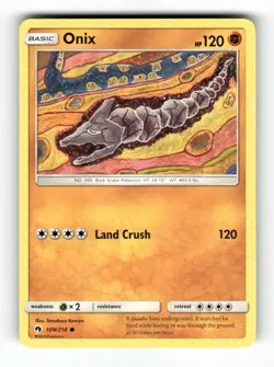 Onix - 109/214 - Lost Thunder - Pokemon - Common - NM - Image 1