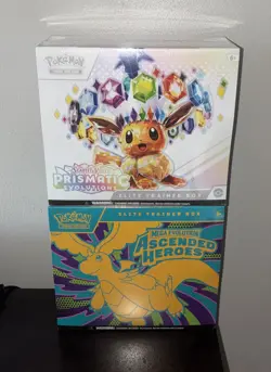 Pokemon Prismatic Evolutions + Ascended Heroes Elite Trainer Box ETB Sealed - Image 1