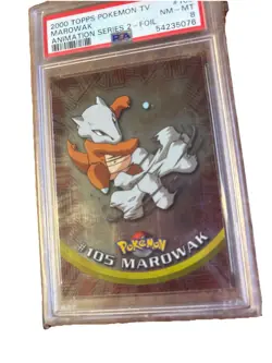 2000 Pokemon Topps TV Marowak Foil #105 PSA 8 Animation Series 2 - Image 3