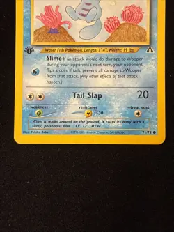1st Edition - Wooper - Neo Genesis - 82/111 - Pokemon TCG - MP - Image 3