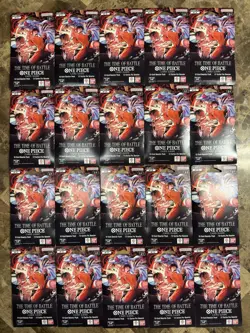 One Piece OP-16 OP16 The Time Of Battle Sleeved Booster Pack Lot 20 Pack Bundle - Image 1