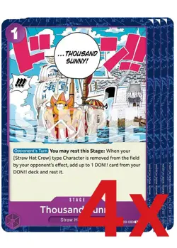 4x Thousand Sunny C OP09-080 NM - One Piece TCG - Image 1