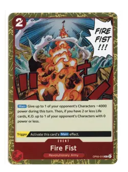 Fire Fist OP05-019 R Foil One Piece Awakening of the New Era English NM - Image 1