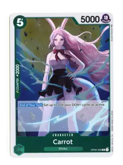 Carrot OP02-029 R Foil One Piece Paramount War English NM - Image 1