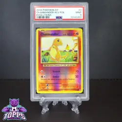 Charmander Reverse Holo 9/108 Evolutions 2016 PSA 9 Mint - Image 1
