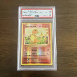 2016 Pokemon XY Evolutions #9 Charmander Reverse Foil PSA 8 Near Mint-Mint - Image 1