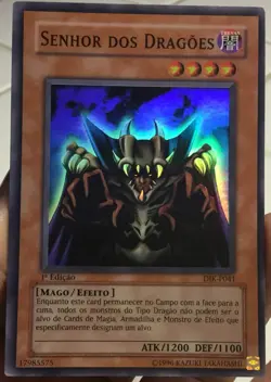 YuGiOh SENHOR DOS DRAGOES Lord Of D Spellcaster HOLO Super RARE DIK-P041 - Image 1