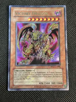 YuGiOh! - Victory Dragon RP02-EN098 Secret Rare Unlimited (Reprint) Light Played - Image 1