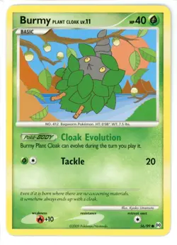 Burmy Plant Cloak 56/99 Arceus Pokemon Card - Image 1
