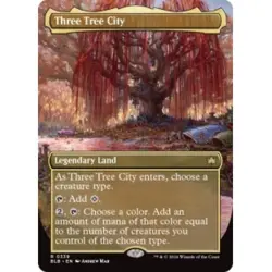 THREE TREE CITY (BORDERLESS) (339) Bloomburrow BLB Magic MTG MINT CARD - Image 1