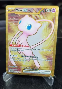 Mew EX 205/165 Pokemon TCG MEW 151 Full Art Metal Gold Card NM - Image 2