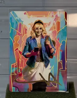 MTG Gwen Stacy Art Card Gold-Stamped Signature 13/54 - Magic The Gathering - Image 1