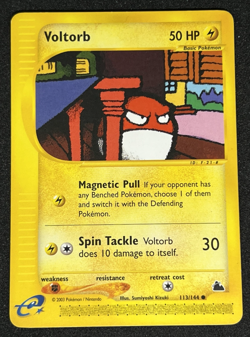 Voltorb 113/144 Skyridge WOTC e-Series Common Pokemon Card LP - Image 1