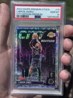 2023-24 Nba Hoops Premium Stock Edition LeBron James PSA 10 Pop 3 Lakers MVP HOF - Image 1