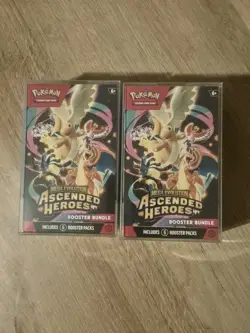2x Pokemon TCG Ascended Heros Booster Bundle Sealed Boxes. In Protective Sleeve - Image 1