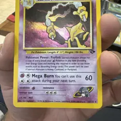 Sabrina's Alakazam 16/132 Gym Challenge Holo Pokemon TCG Card MP SWIRL - Image 3