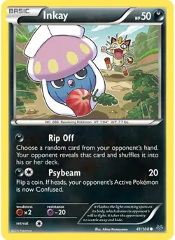 Inkay 41/108 Pokemon NM - Roaring Skies - Image 1