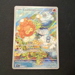 Castform Sunny Form 195/191 Sv08: Surging Sparks Pokemon Full Art Holo Near Mint - Image 1