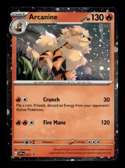 Arcanine 011 Black Star Promo Pokemon Scarlet & Violet - Image 1
