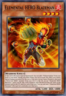 Elemental HERO Blazeman SGX2-ENA11 1st ED NM Yu-Gi-Oh! - Image 1
